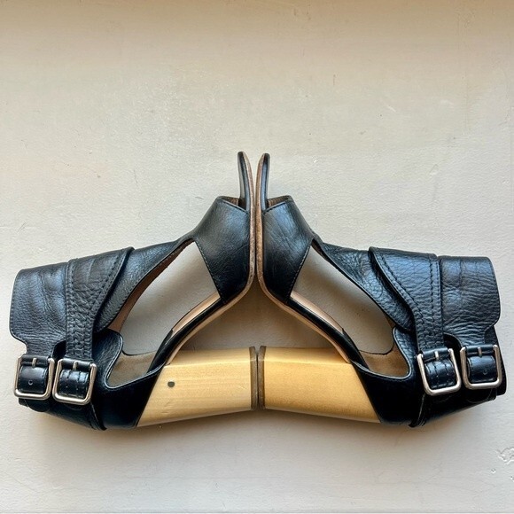 Laurence Dacade Rush Cutout Leather Sandals w/ Wood Block Heel Size EU 36.5 US 6 - Picture 4 of 14